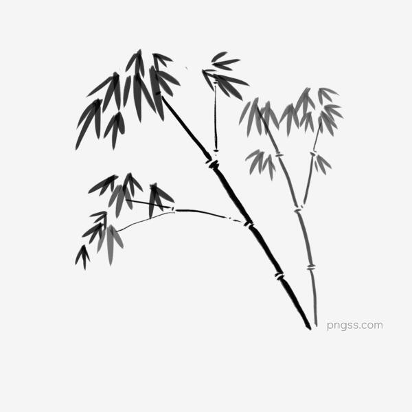 新中式水墨画竹子素材元素竹叶传统png搜索网 精选免抠素材 透明png图片分享下载 Pngss Com