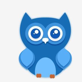 蓝色猫头鹰卡通动物免抠png搜索网 精选免抠素材 透明png图片分享下载 Pngss Com