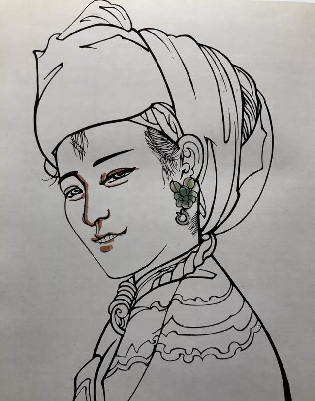 1959年黑妮 1960年在黄永玉先生的肖像画创作的范围内,《阿诗玛》插图