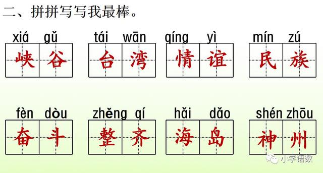 二年级下册识字1神州谣生字拼音组词等知识点归类预习
