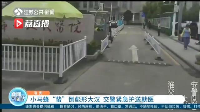 当心！小马蜂&ldquo;蛰&rdquo;倒彪形大汉 交警闯了7个红灯紧急护送就医