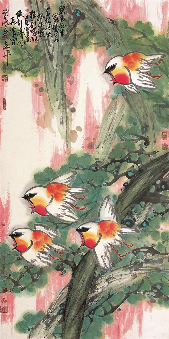 五百年来第一人——看京开现代彩墨花鸟画系列作品《一》