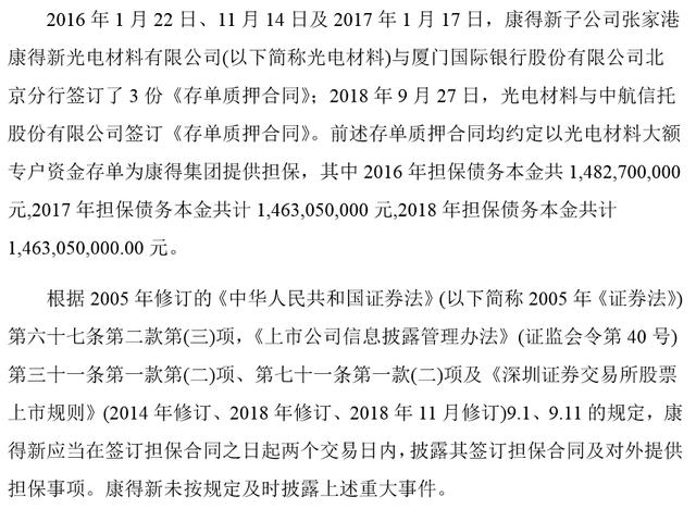康得新财务总监被判！终身禁入！罚30万！野鸡学