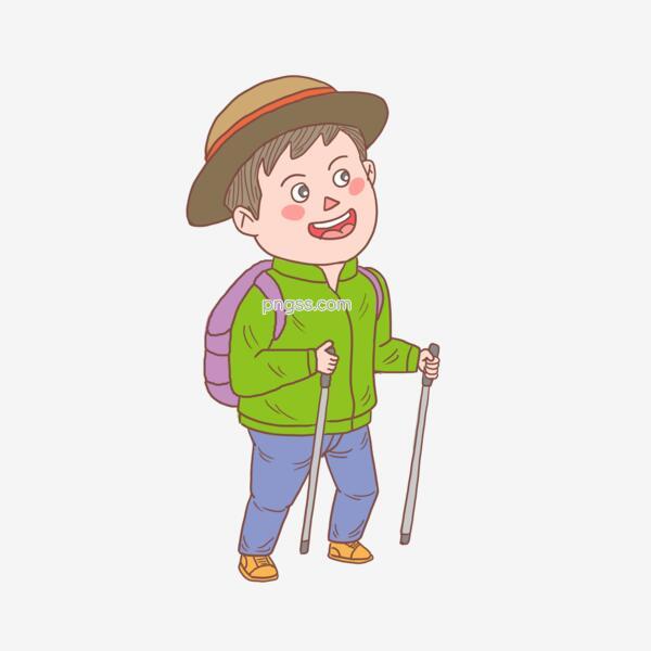 卡通手绘人物登山男孩png搜索网 精选免抠素材 透明png图片分享下载 Pngss Com