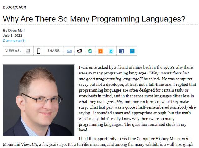 Why do computer programming languages emerge in endlessly?Solving the ...