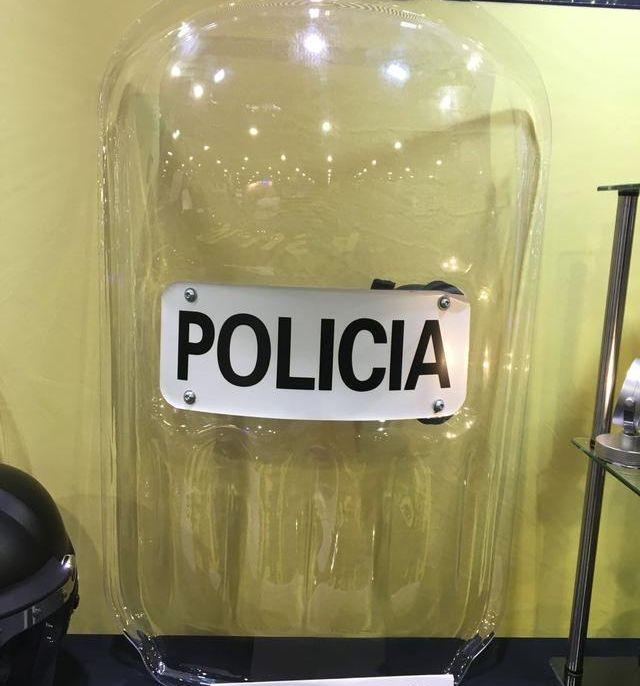 What material is the riot shield often used by the police, can it ...