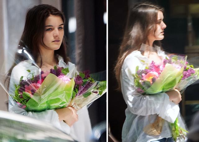 17-year-old Su Rui went out holding flowers, her eyes were melancholy ...