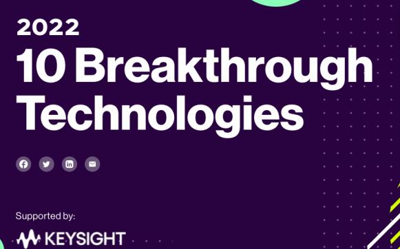 MIT TR List Released, The World's Top Ten Breakthrough Technologies In ...