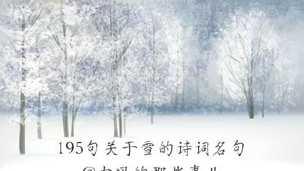 雪的詩詞句