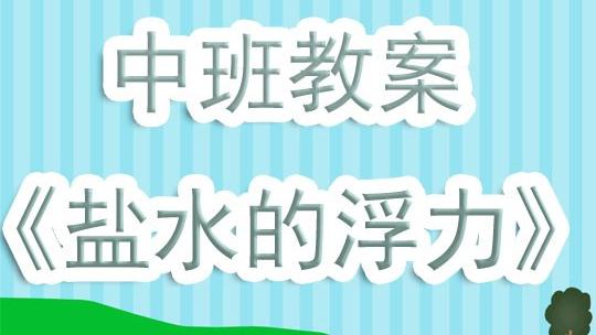 幼儿园小班水的浮力教案内容