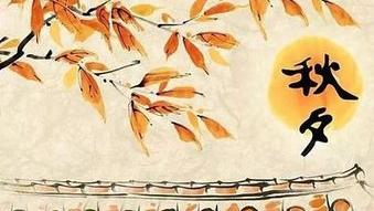 秋分小学生古诗词配画