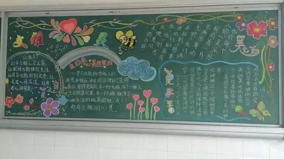 简笔画长城黑板报