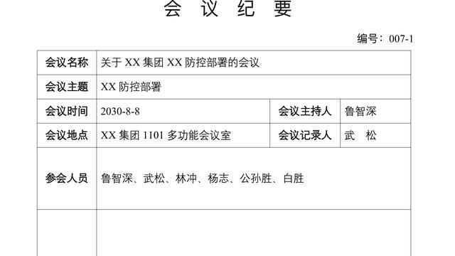 关于会议纪要的范文精选