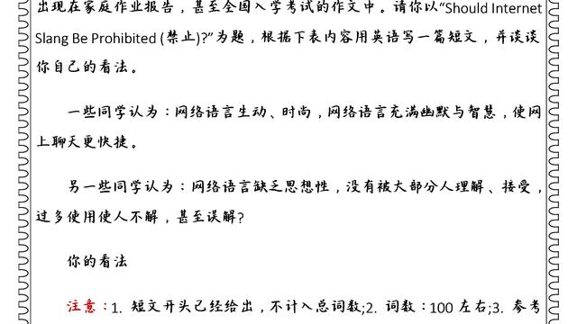 考试话题作文