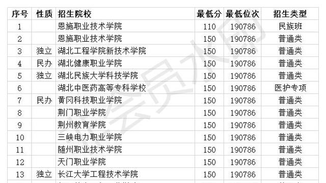 湖北高职高专院校排名