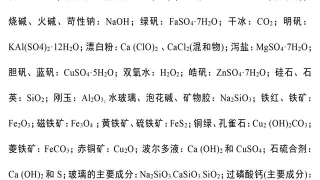 高中化学基础知识归纳大全