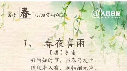 关于描写春天的古诗句大全