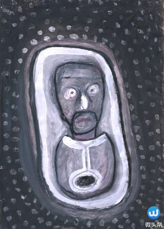艺术家通过画作描绘出在嗑药后看到自己，实在太可怕！