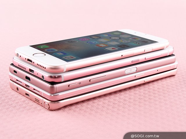情人節大決戰：iPhone6s，Note5等五旗艦粉色系來襲