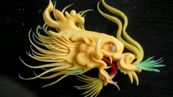 中国风 食品雕刻指尖上的艺术