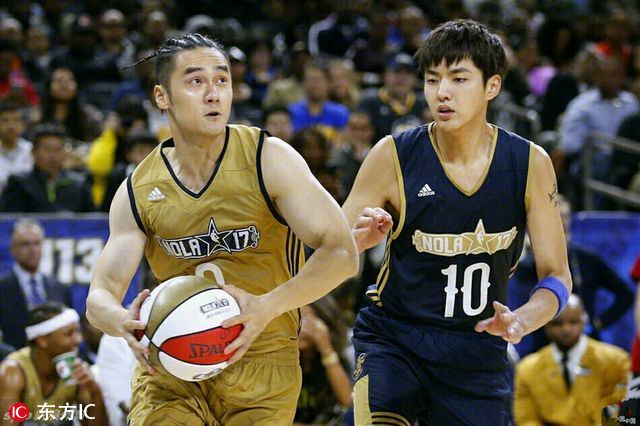 nba名人赛有哪些明星(蒋劲夫NBA全明星赛对抗吴亦凡，除了球技大家还关注他们的身高差)