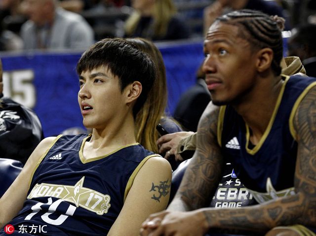 nba名人赛有哪些明星(蒋劲夫NBA全明星赛对抗吴亦凡，除了球技大家还关注他们的身高差)