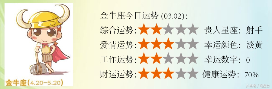 白羊、处女、金牛、巨蟹四大星座3月2日运势解读