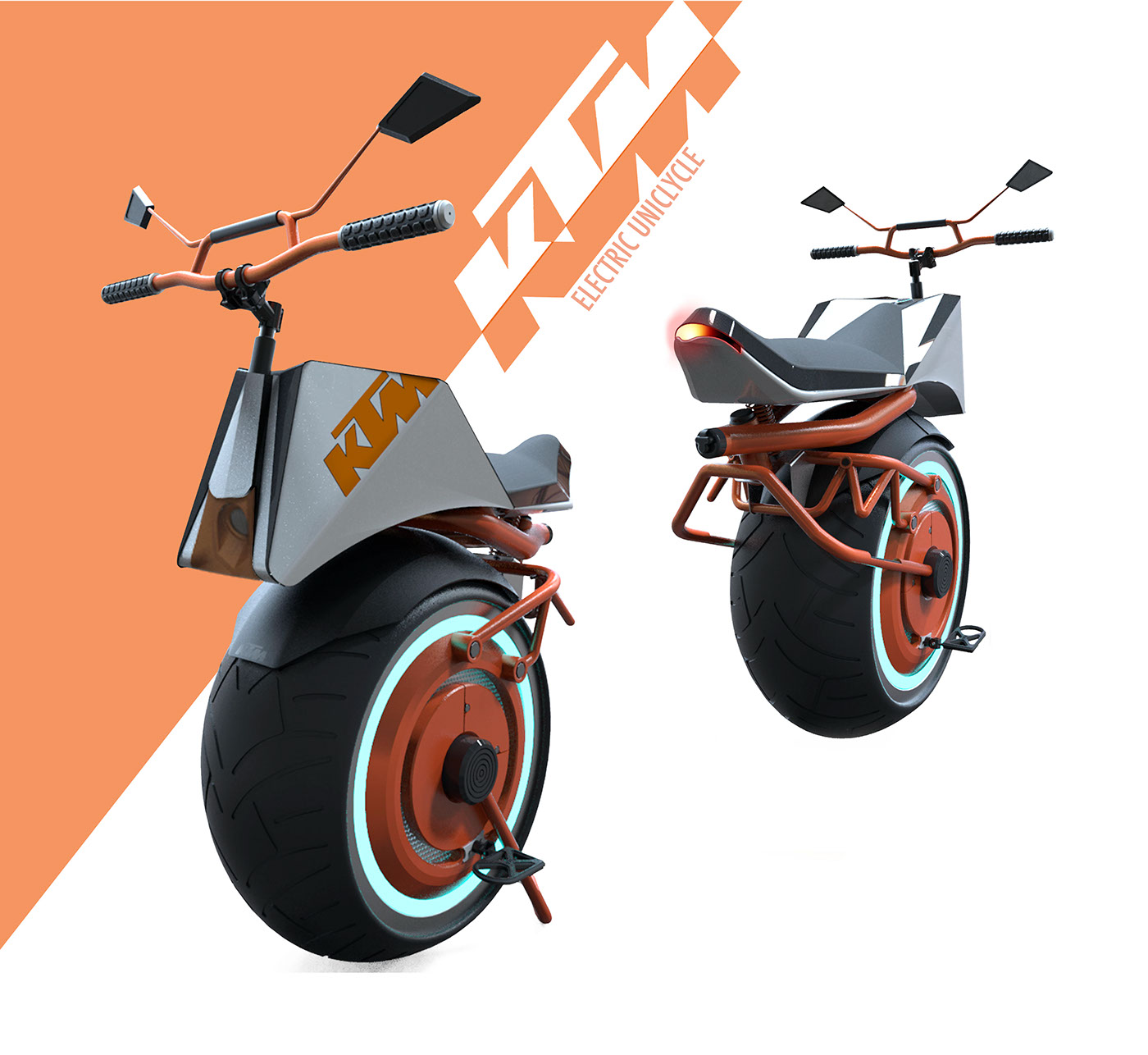 KTM独轮电动平衡车，未来的交通工具？