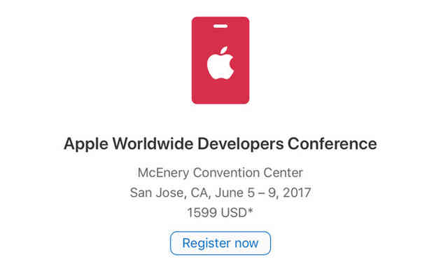 iPhoneWWDC 2017开放注册：门票费市场价达到1599美金