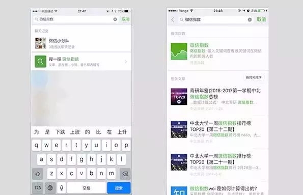 微信指数功能上线，微信里什么最火一搜便知！