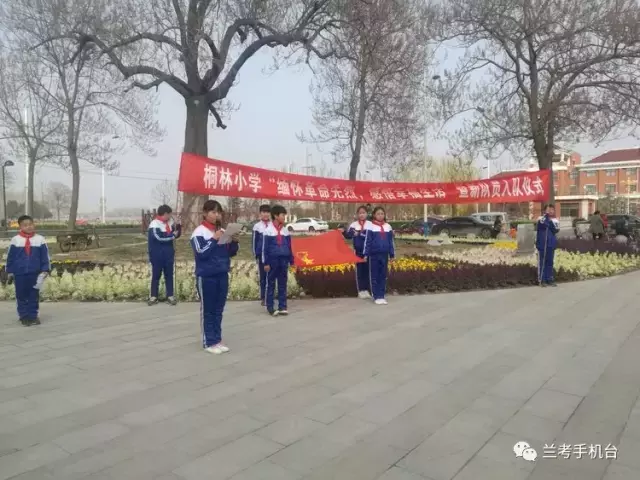 兰阳桐林小学清明节举行缅怀革命先烈新队员入队仪式