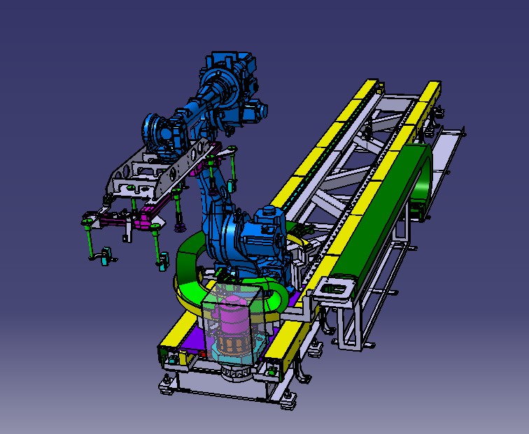 机器人移动传输台3D建模图纸 CATIA设计 附STP格式