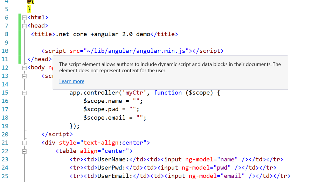 .net core+angularjs windows