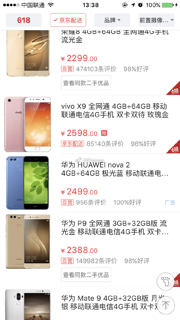 华为公司Nova2還是输给了OPPO R11，大牌明星势力较弱了！