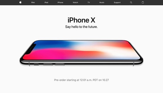 iPhone X占领iPhone官方主页 由于要开卖了