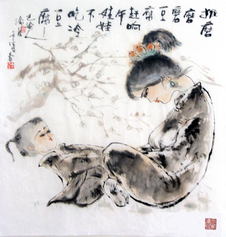 天天漫画网:漫画家黄渝文《巴蜀童瑶风情水墨漫画》
