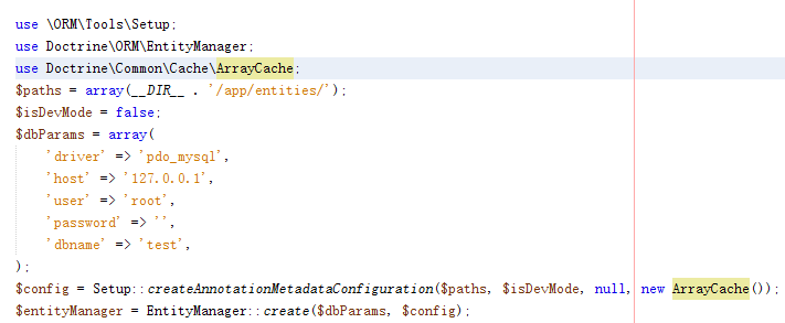 Doctrine ORM（对象关系映射）将mysql数据库表生成实体对象