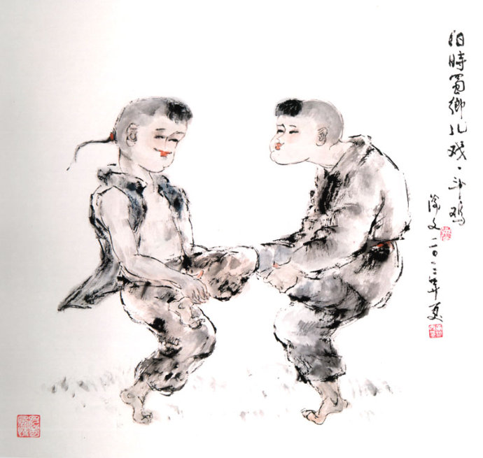 天天漫画网:漫画家黄渝文《巴蜀童瑶风情水墨漫画》