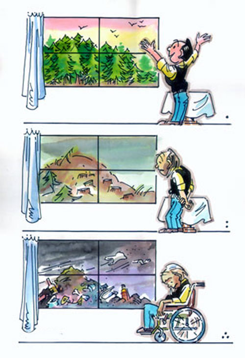 天天漫画网:漫画家苏朗《漫画艺术 耐人品味》