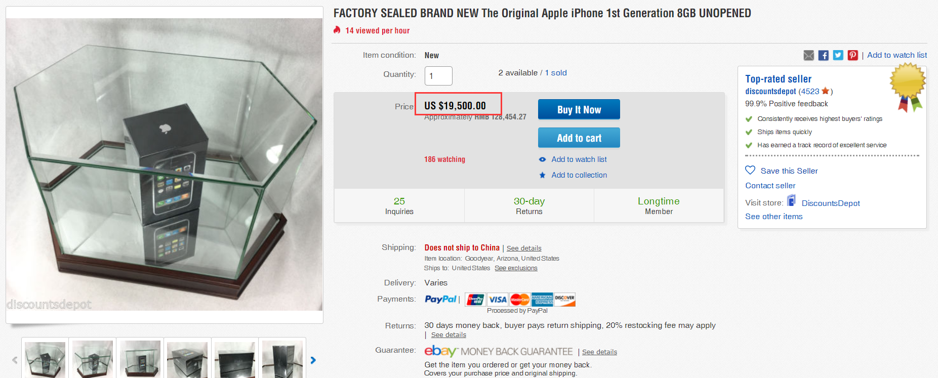 ebay上的未拆开iPhone 1代，市场价居然击杀iPhone X！
