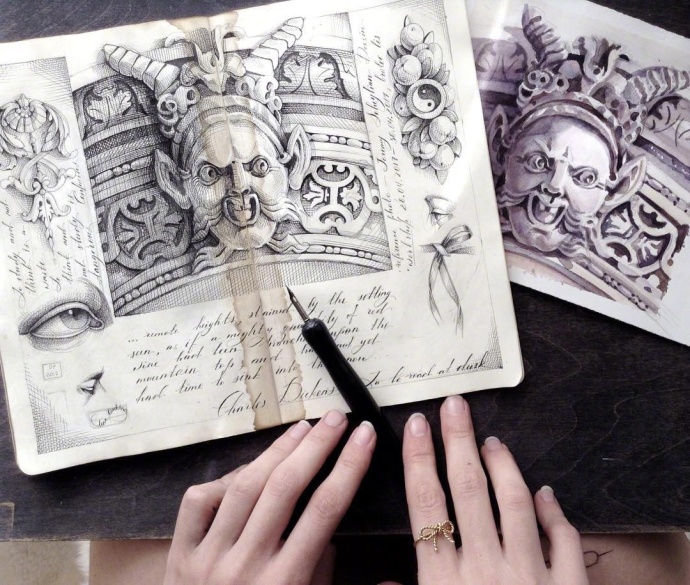 设计-珠宝设计师/插画师 Elena Limkina 的手绘笔记