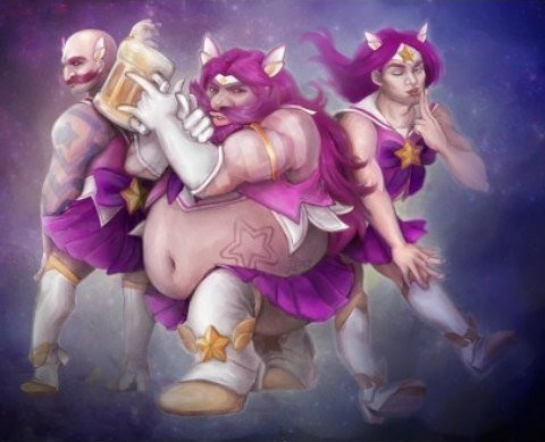 魔法美少女已跪 LOL魔法美少男系列皮肤你能坚持看几秒