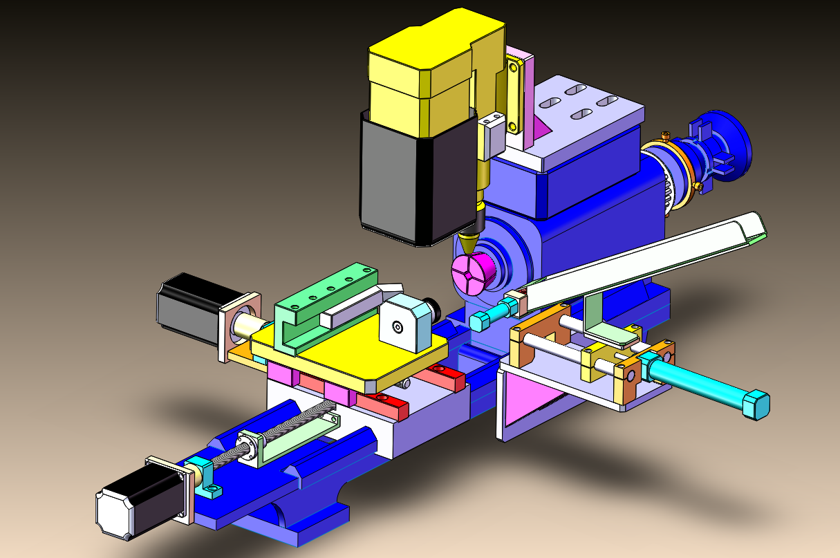 简型仪表车床三维数模图纸 Solidworks设计