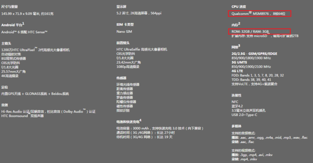 HTC 10中国发行没缘820：骁龙652低配版与非州同一配备