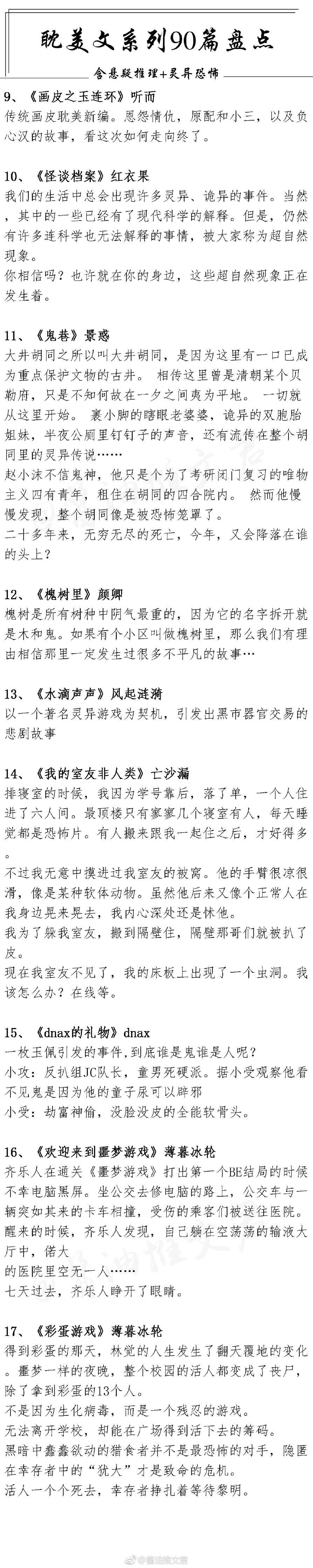 90篇经典耽美文推荐，就问你看过几本！
