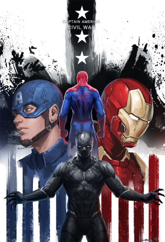《美国队长3：英雄内战》创意艺术海报赏