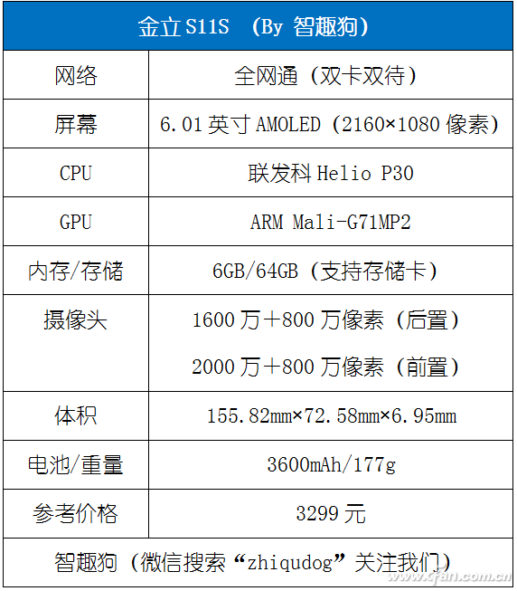 四颗镜头才够味！金立S11S轻体验