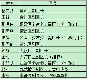 解码4月重庆人事任免：这些区县有政府副职履新