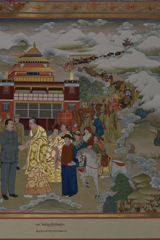 唐卡绘画大师桑杰本的巨幅唐卡《一代宗师十世班禅》