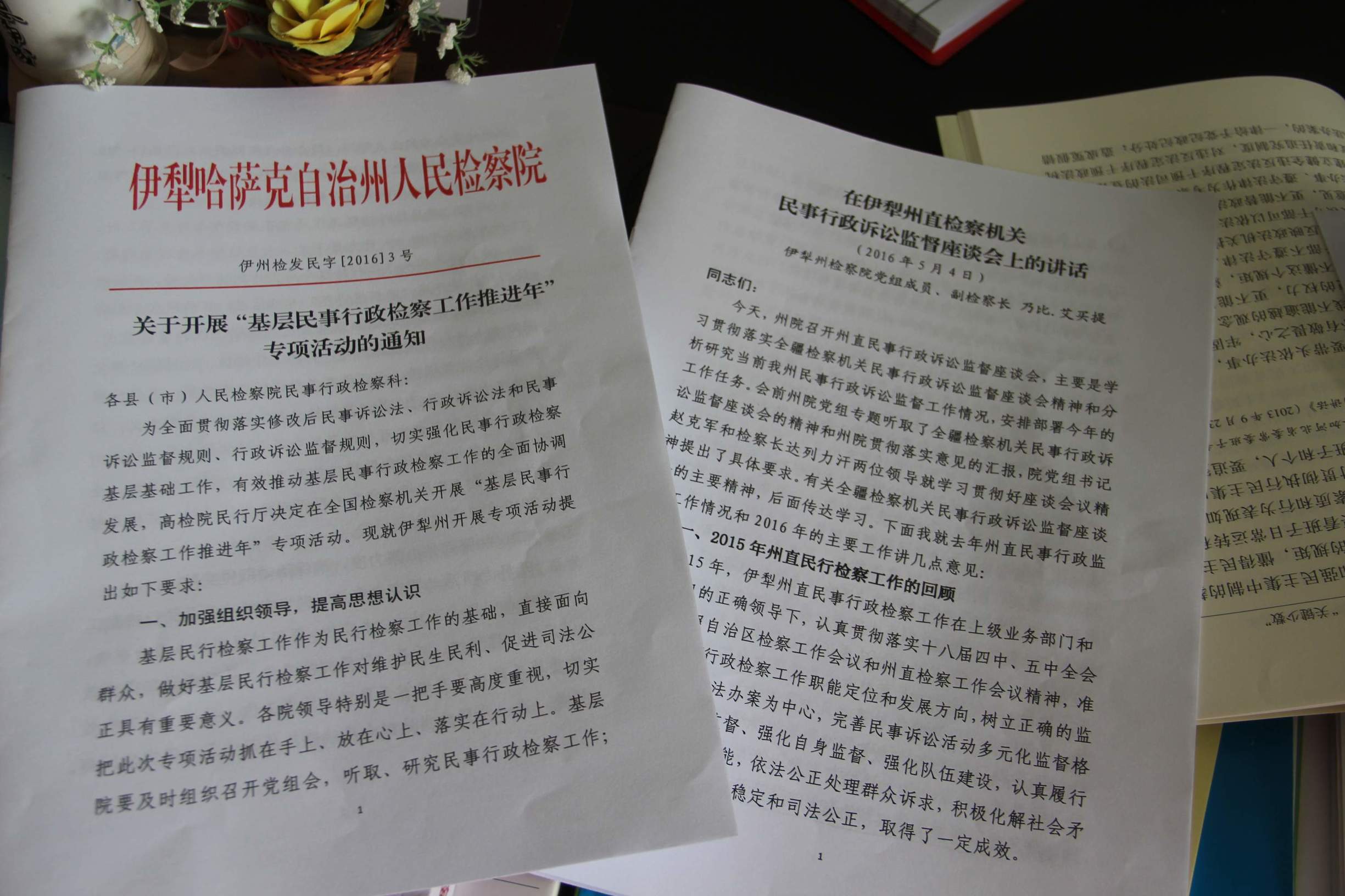 新源县人民检察院民事行政检察科 积极参加伊犁州直案件评查取得